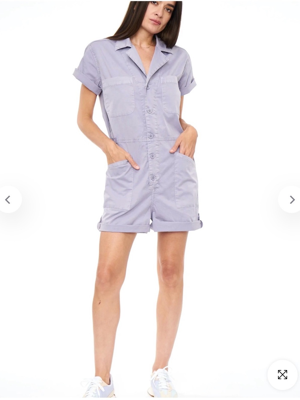 pistola Lavender Short-Sleeve Utility Romper